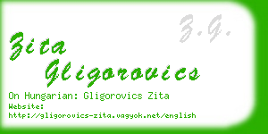 zita gligorovics business card